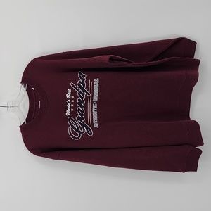 Croft & Barrow Word's Best Grandpa Sweater Burgundy Size L